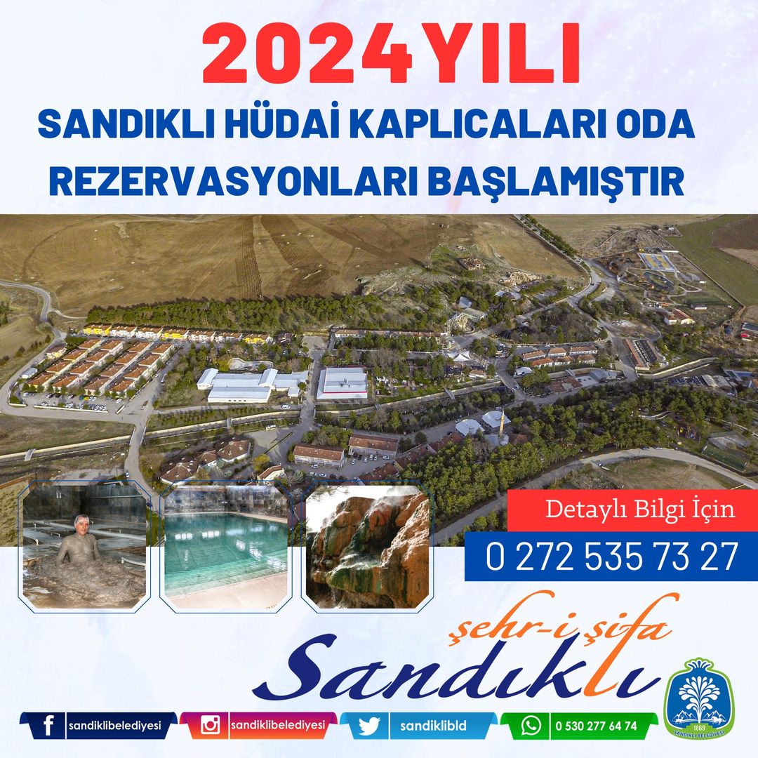 Sandıklı Hüdai Kaplıcaları Sağlık ve Huzur Arayanların Rezervasyonlarına Başladı