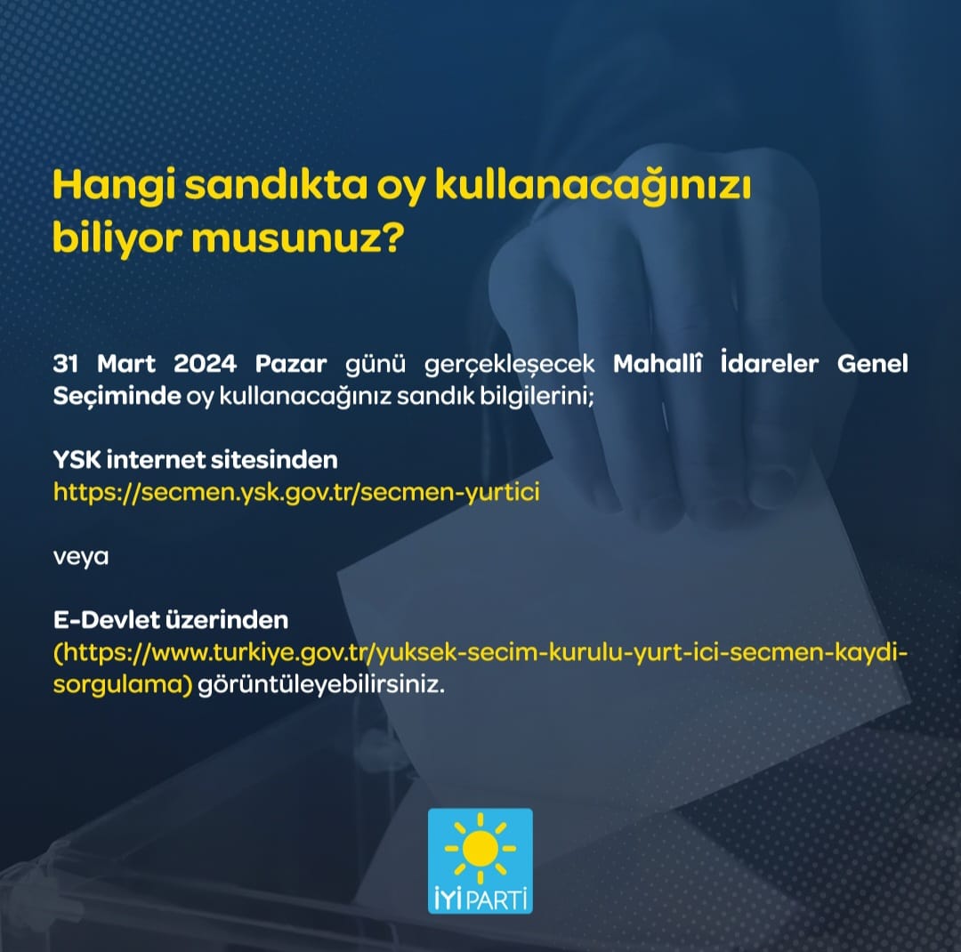 YSK ve E-Devlet Platformu Üzerinden Sandık Bilgilerine Ulaşabilirsiniz!