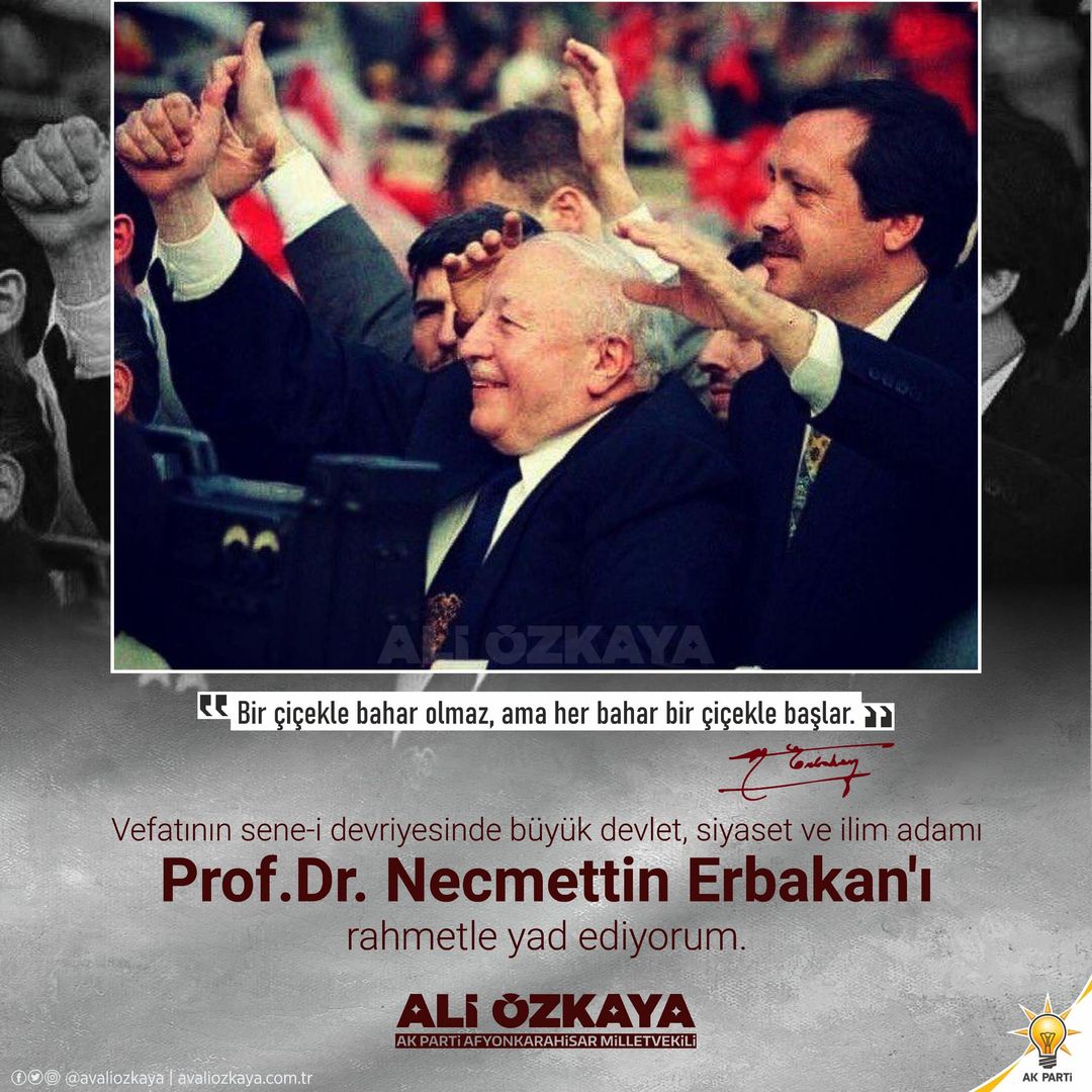 Türk Siyasetinin Önemli İsimlerinden Prof. Dr. Necmeddin Erbakan'ı Anma Günü