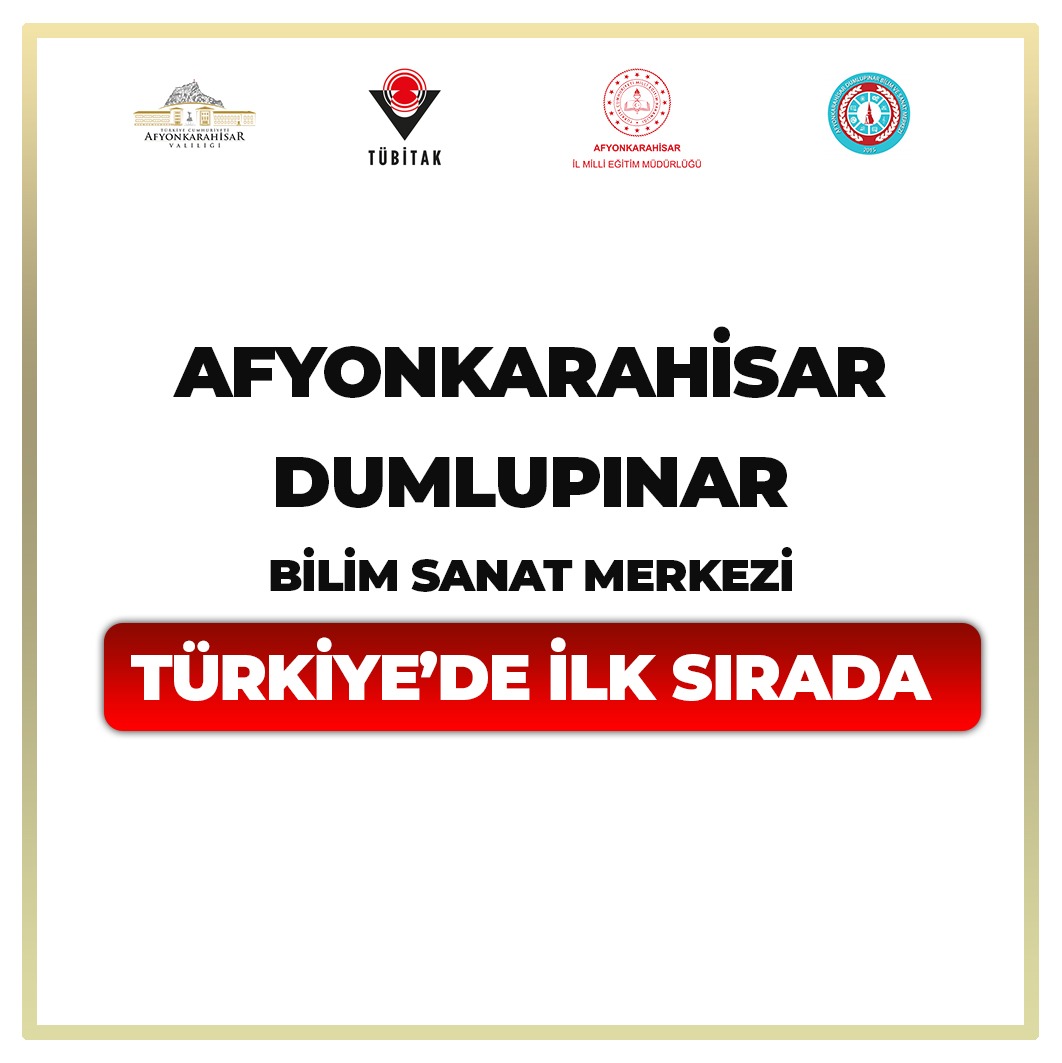 Afyonkarahisar Dumlupınar Bilim ve Sanat Merkezi TÜBİTAK Araştırma Projeleri Yarışması'nda büyük başarı gösterdi.