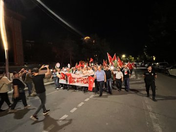 Yürüyüşte İsrail Politikaları Protesto Edildi