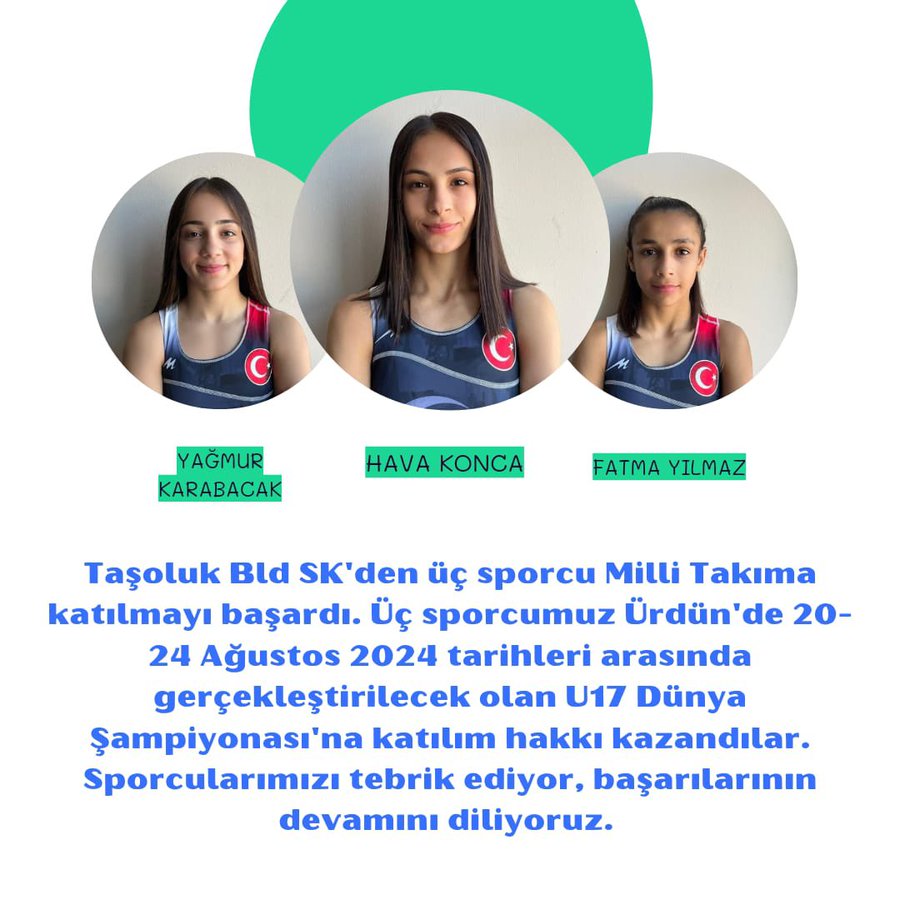 Taşoluk Belediye Spor Kulübü'nden Üç Sporcu, Milli Takım'da