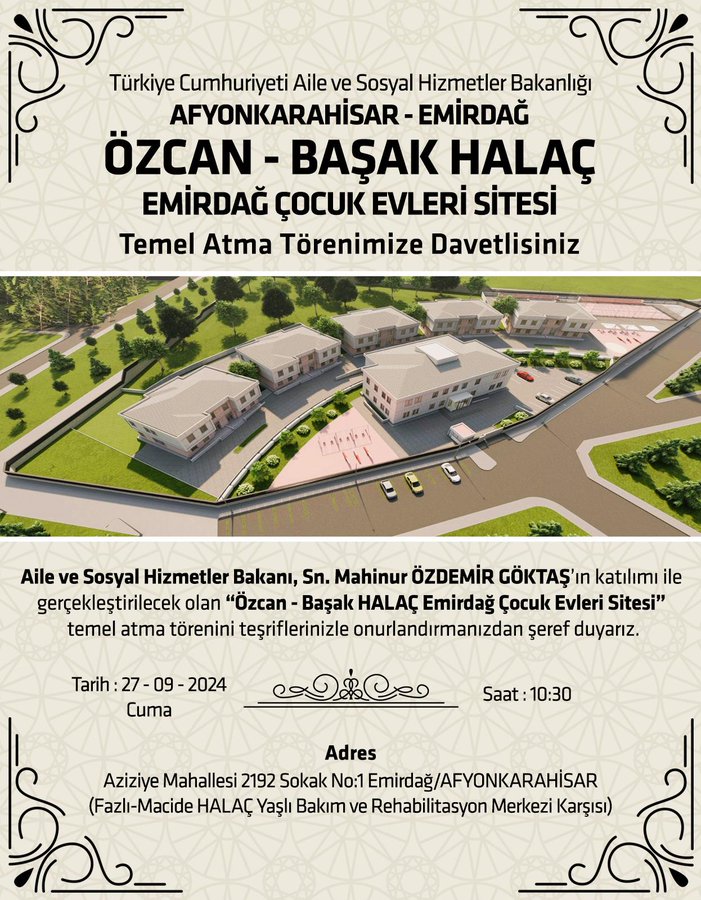 Özcan Halaç'ın Çocuk Evleri Sitesi Temel Atma Töreni