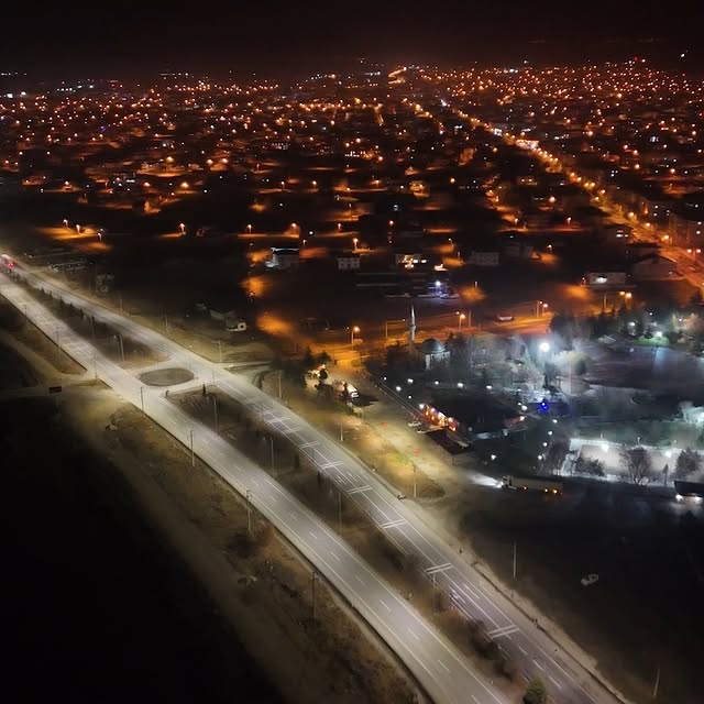 Bolvadin Çevre Yolu Aydınlatma Projesi Tamamlandı