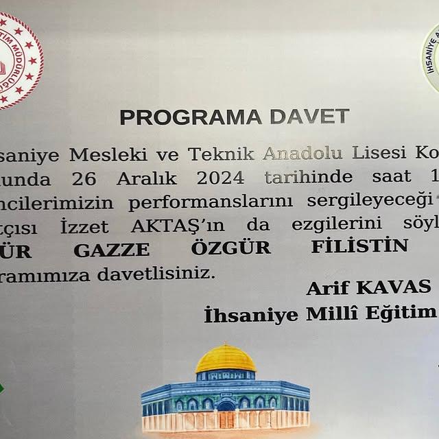 İhsaniye Mesleki ve Teknik Anadolu Lisesi'nde 