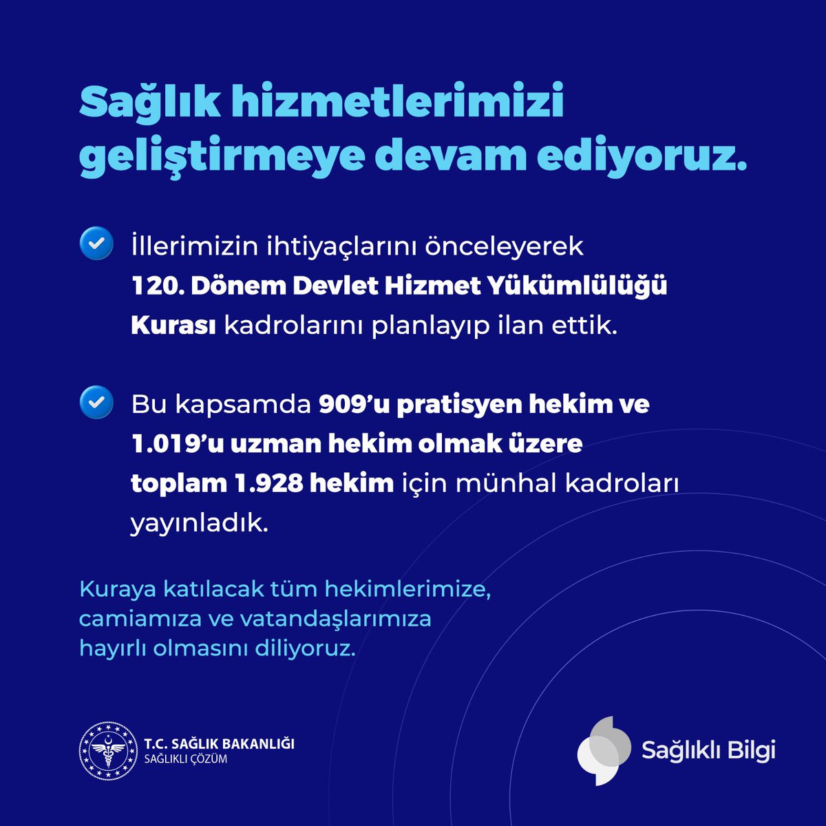 120. Dönem Devlet Hizmet Yükümlülüğü Kurası İlan Edildi