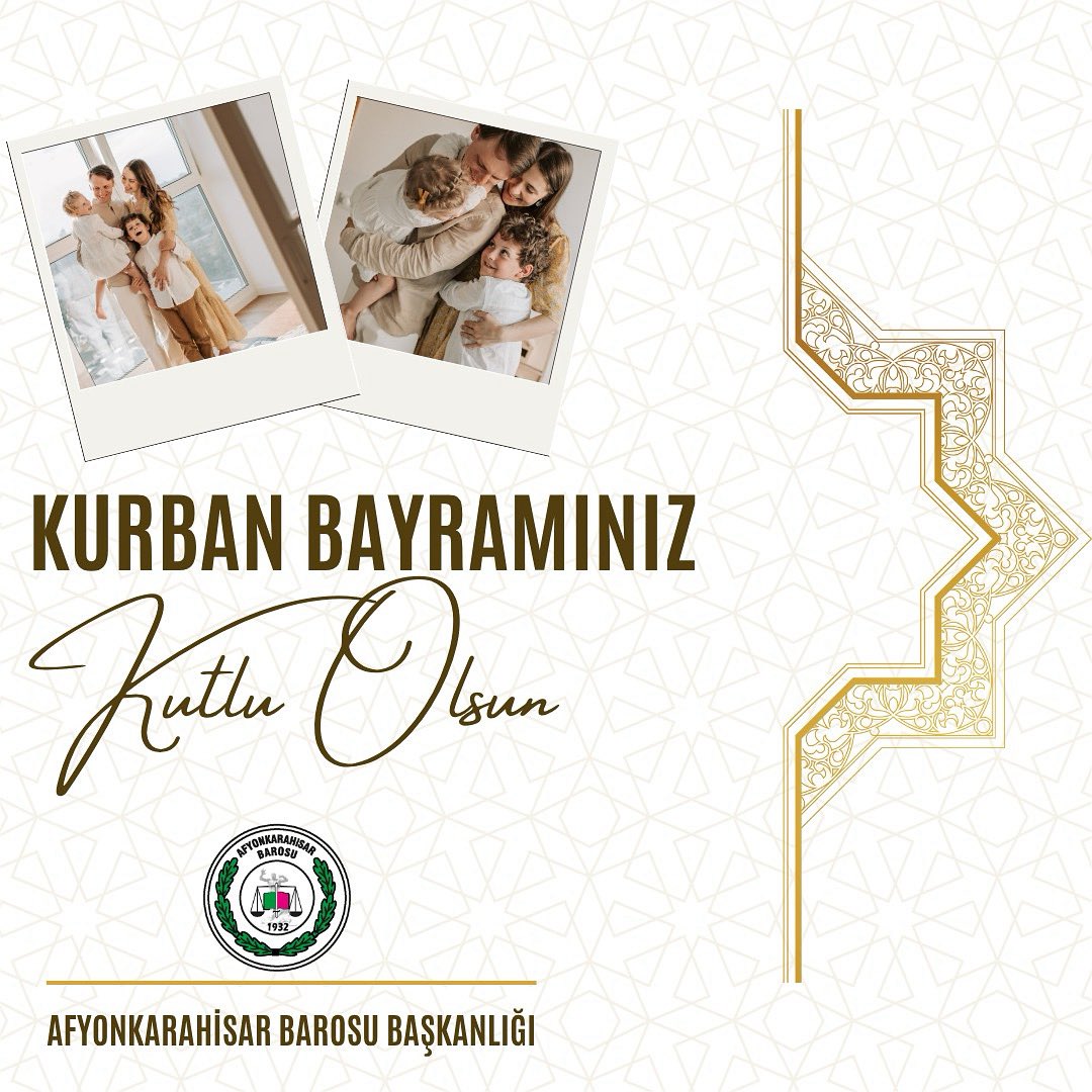 Afyonkarahisar Barosu'ndan Kurban Bayramı Mesajı